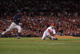 Brewers v St. Louis Cardinals - G. Four - Oct. 13: Fernando Salas and Yuniesky Betancourt Photographic Print by Jamie Squire