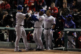 Texas Rangers v St Louis Cardinals, St Louis, MO - Oct. 27: Josh Hamilton and Esteban German Photographic Print by Rob Carr 