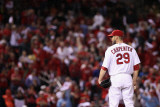 Milwaukee Brewers v St. Louis Cardinals - Game Three, St Louis, MO - October 12: Chris Carpenter Photographic Print by Christian Petersen
