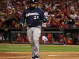 Milwaukee Brewers v St Louis Cardinals - Game Five, St Louis, MO - October 14: Prince Fielder Photographic Print by Jamie Squire