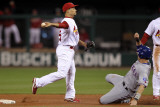 Texas Rangers v St Louis Cardinals, St Louis, MO - Oct. 27: Rafael Furcal and Michael Young Photographic Print by Ezra Shaw