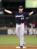 Milwaukee Brewers v St. Louis Cardinals - Playoffs Game Four, St Louis, MO - October 13: Randy Wolf Photographic Print by Christian Petersen