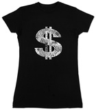 Juniors: Dollar Sign - T shirt Juniors: Dollar Sign - T shirt