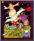 Red Balloon Mounted Print by Nancy Carlson