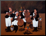 Quartet Mounted Print by Guy Buffet