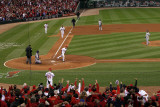 Game 7 - Rangers v Cardinals, St Louis, MO - October 28: Rafael Furcal and C.J. Wilson Photographic Print by Doug Pensinger
