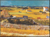 Die Ernte in Arles, ca. 1888 Druck aufgezogen auf Holzplatte von Vincent van Gogh