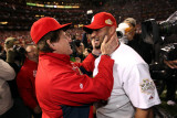 Game 7 - Rangers v Cardinals, St Louis, MO - October 28: Albert Pujols and Tony La Russa Photographic Print by Jamie Squire