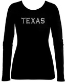 Women's Long Sleeve: Texas Cities T-shirts
