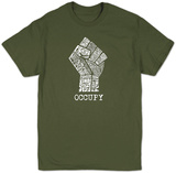 Occupy Wall Street Fight The Power Fist T-Shirt