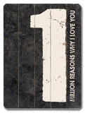 Million Reasons Why (Beige) Wood Sign