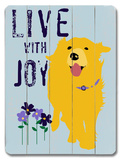 Live with Joy Cartel de madera Live with Joy Cartel de madera