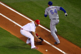 Game 7 - Rangers v Cardinals, St Louis, MO - October 28: Matt Harrison and Albert Pujols Photographic Print by Dilip Vishwanat