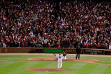 Game 7 - Rangers v Cardinals, St Louis, MO - October 28: Jason Motte and Yadier Molina Photographic Print by Rob Carr 