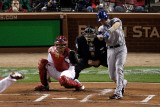 2011 World Series Game 7 - Rangers v Cardinals, St Louis, MO - October 28: Michael Young Fotografie-Druck von Rob Carr 