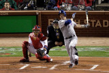 2011 World Series Game 7 - Rangers v Cardinals, St Louis, MO - October 28: Michael Young Photographic Print by Rob Carr 