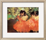 Les danseuses roses Affiches par Edgar Degas