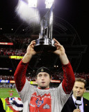 David Freese WITH World Series MVP Trophy Game 7 of the 2011 MLB World Series (42) Photographie