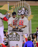 Lance Berkman & Albert Pujols - World Series Championship Trophy 2011 World Series (#43) Photo