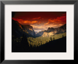 Scenic View of a Sunset at Yosemite National Park Framed Photographic Print by Paul Nicklen