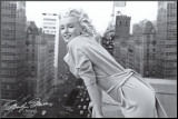 Marilyn Monroe au balcon Affiche montée