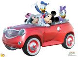 Mickey Car Ride PAPPFIGUREN IN LEBENSGRÖSSE