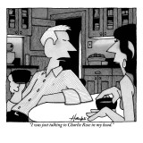 "I was just talking to Charlie Rose in my head." - New Yorker Cartoon Premium Giclee Print by William Haefeli