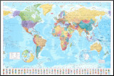 Mapa mundi Lámina montada en tabla Mapa mundi Lámina montada en tabla