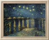 La noche estrellada sobre el Ródano, ca. 1888 Lámina giclée enmarcada por Vincent van Gogh