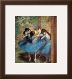 Dancers in Blue, c.1895 Framed Giclee Print by Edgar Degas