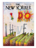 The New Yorker Cover - July 31, 1971 Premium Giclee Print by Saul Steinberg