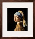 Girl with a Pearl Earring, circa 1665-6 Framed Giclee Print by Jan Vermeer