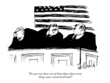 "Do you ever have one of those days when everything seems un-Constitutiona…" - New Yorker Cartoon Premium Giclee Print by Joseph Mirachi