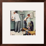 "Before the Shot" or "At the Doctor's", March 15,1958 Framed Giclee Print by Norman Rockwell