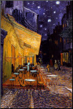 Caféterras aan het Place du Forum, Arles, bij nacht, ca.1888 Kunstdruk geperst op hout van Vincent van Gogh