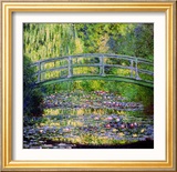 The Waterlily Pond with the Japanese Bridge, 1899 Estampe encadrée par Claude Monet