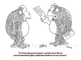 "It's from the government—we'll have to file an environmental-impact state…" - Cartoon Premium Giclee Print by Bob Zahn