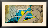 Marvel Comics Retro: Love Comic Panel, Alone at Window under Moonlight (aged) Prints