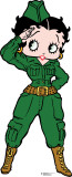 Betty Boop Soldier Silhouette découpée