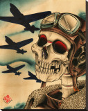 Pilot Stretched Canvas Print by  2 Cents