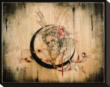 Black Moon Stretched Canvas Print by Bethannie Newsom Steelman