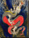 Rising Dragon Stretched Canvas Print by Clark North