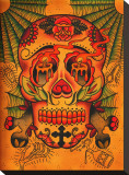 Day of The Dead Skull Trykk på strukket lerret av Brother Greg