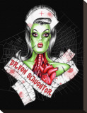 Von Slaughter Stretched Canvas Print by Hilary Jane