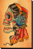 Gypsy Skull Stretched Canvas Print by Opie Ortiz