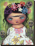 Muerto's Fest Stretched Canvas Print by Abril Andrade