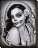Day of the Dead Aria Stretched Canvas Print by  Spider (Artist)