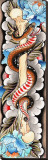 Snake & Bone Stretched Canvas Print by Jake Underwood