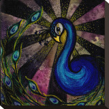 Brittany's Peacock Stretched Canvas Print by Brittany Morgan