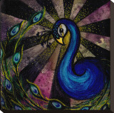 Brittany's Peacock Stretched Canvas Print by Brittany Morgan